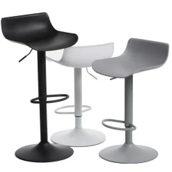 Stołek barowy regulowany Bar One Simplet czarny mat