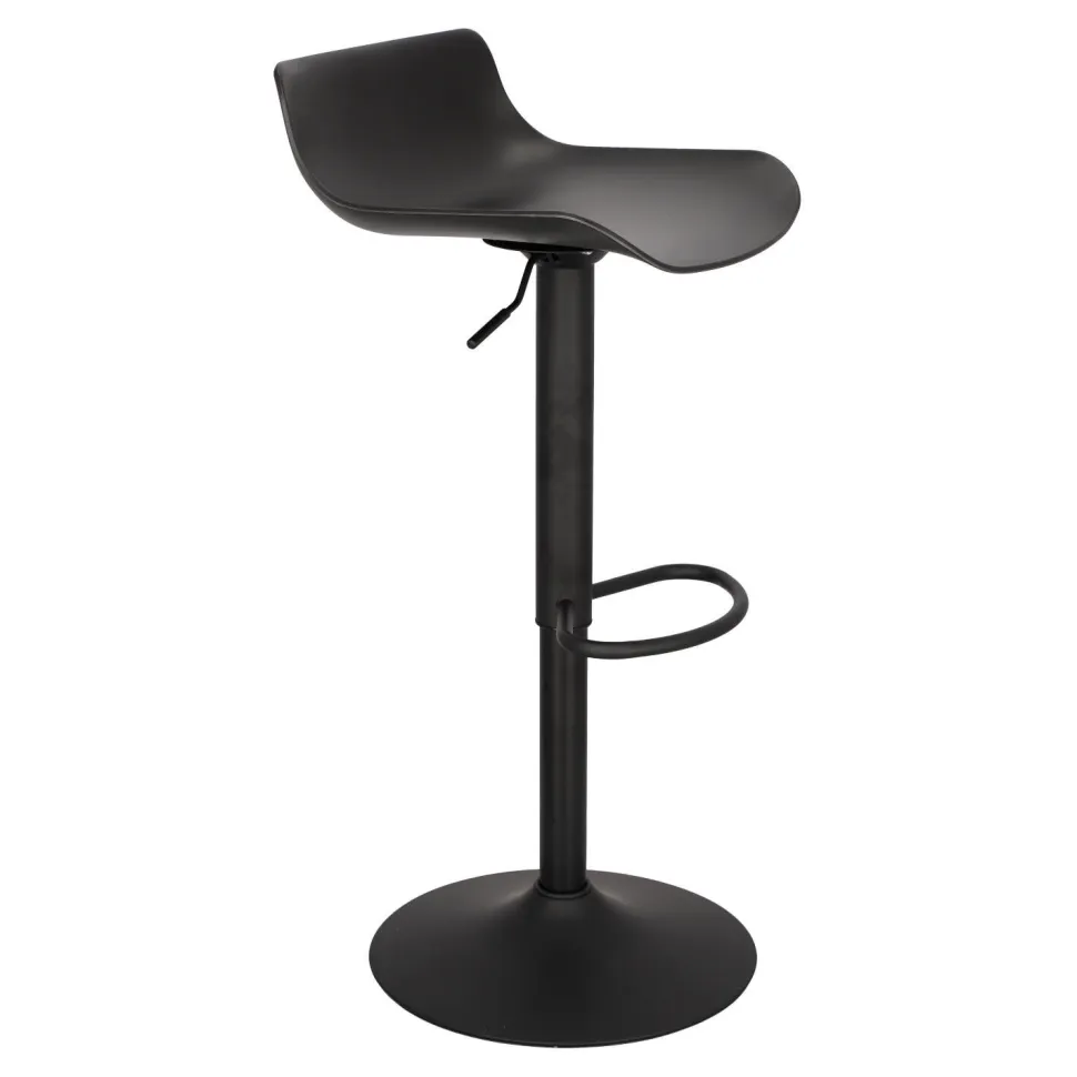 Stołek barowy regulowany Bar One Simplet czarny mat