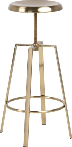 Stołek barowy regulowany Goose złoty
