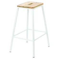 Stołek barowy Seattle White loftowy