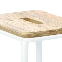 Stołek barowy Seattle White loftowy