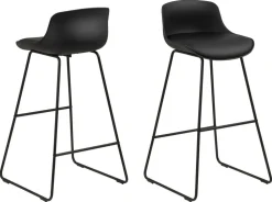 Stołek barowy Tina Black PU nowoczesny