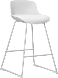 Stołek barowy Tina low White PU