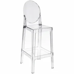 Stołek barowy Viki transparentny 75cm