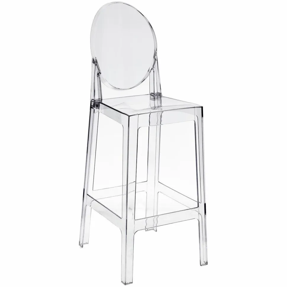 Stołek barowy Viki transparentny 75cm