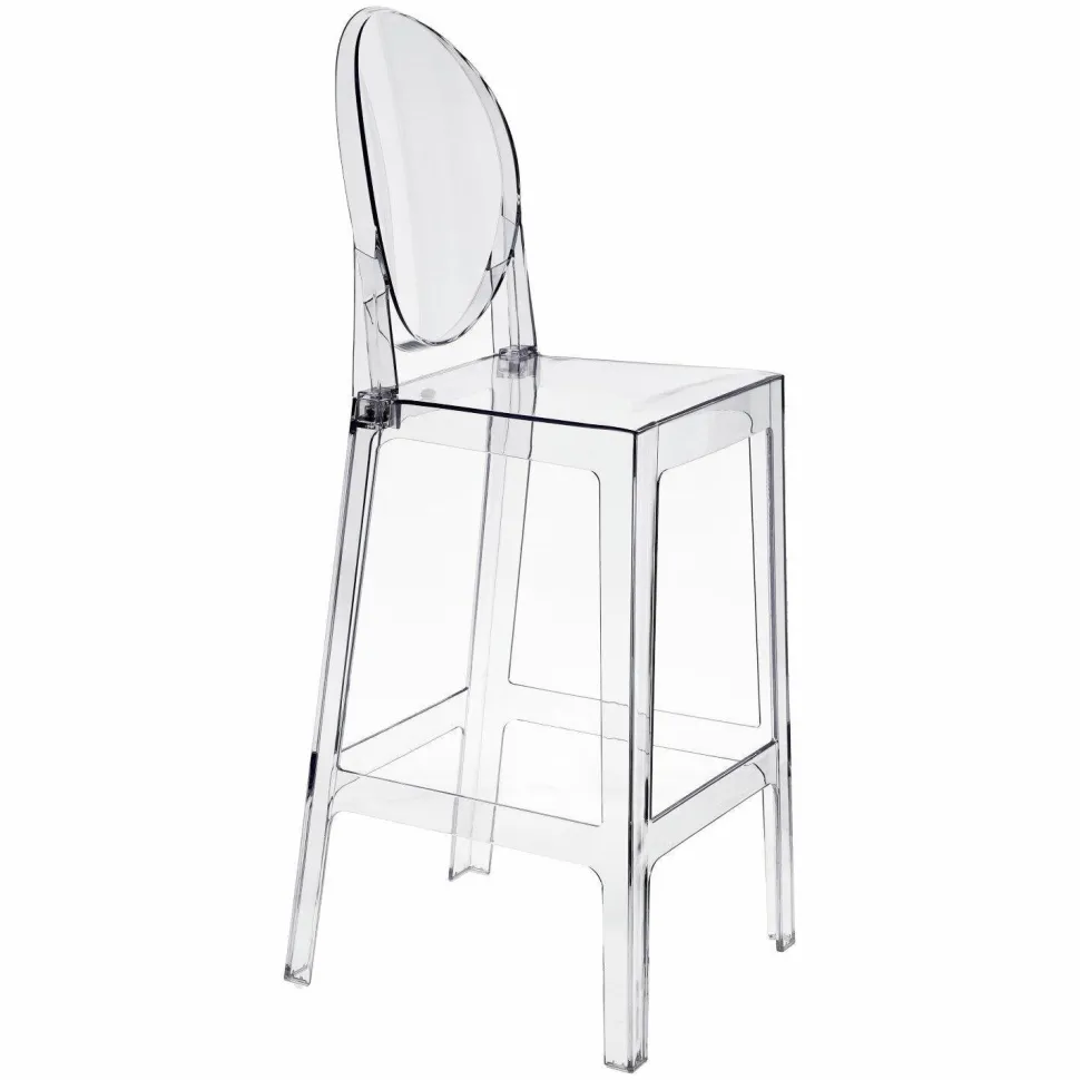 Stołek barowy Viki transparentny 75cm