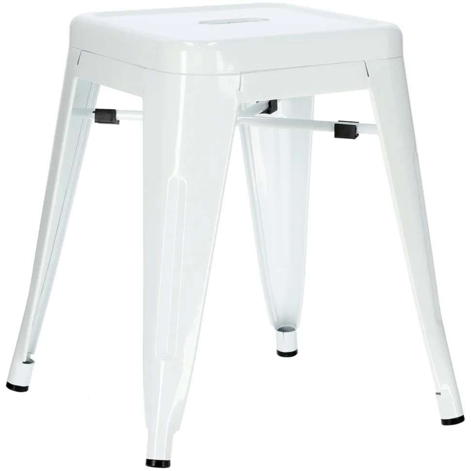 Stołek Paris biały inspirowany Tolix