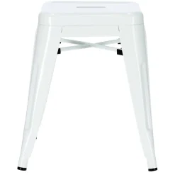 Stołek Paris biały inspirowany Tolix