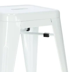 Stołek Paris biały inspirowany Tolix