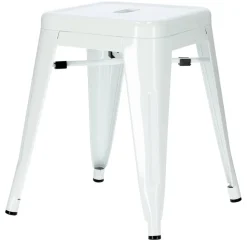 Stołek Paris biały inspirowany Tolix