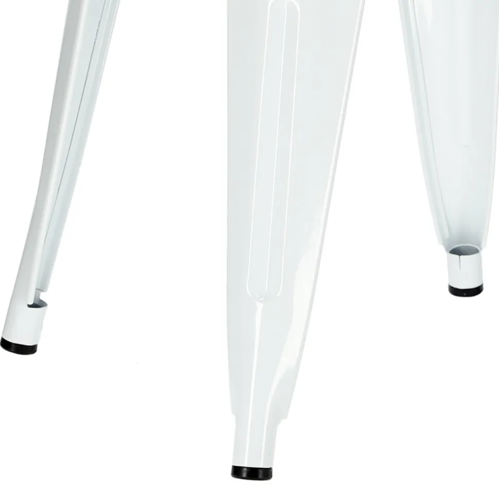 Stołek Paris biały inspirowany Tolix