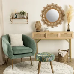 Stołek Sango niebieski/naturalny