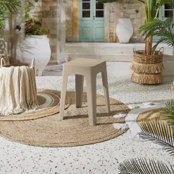 Stołek Spectra beżowy z tworzywa