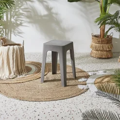 Stołek Spectra szary z tworzywa