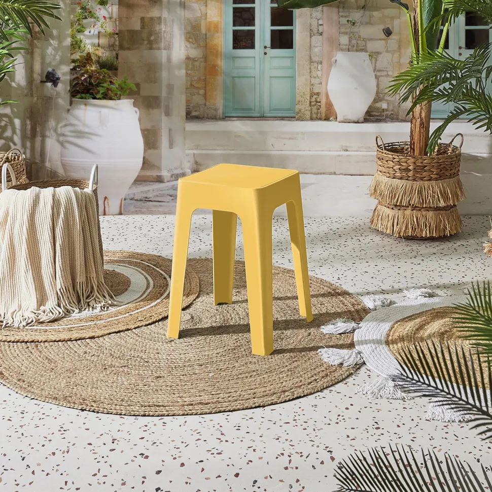 Stołek Spectra żółty z tworzywa