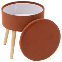 Stołek ze schowkiem Tess bursztynowy