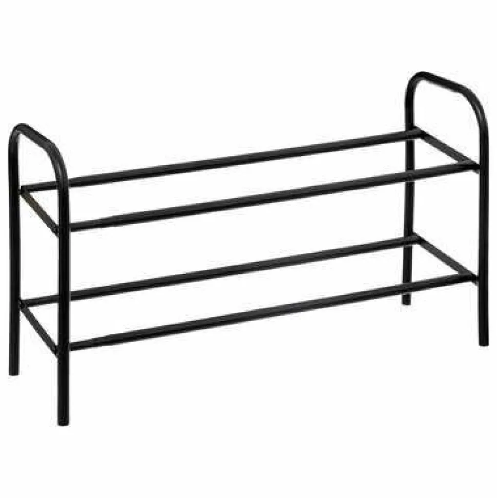 Stojak na buty- 10 par czarny, metalowy