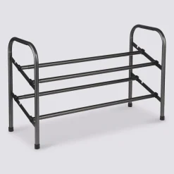 Stojak na buty- 10 par czarny, metalowy