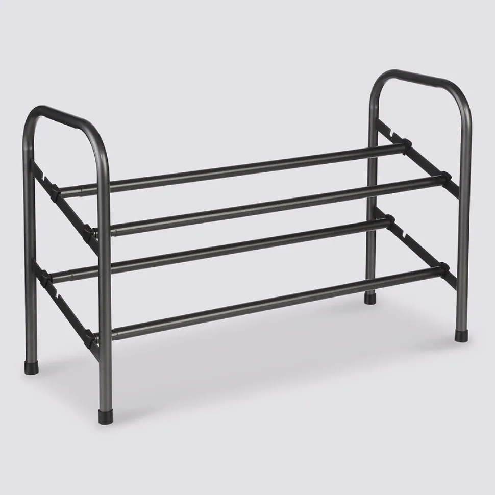 Stojak na buty- 10 par czarny, metalowy