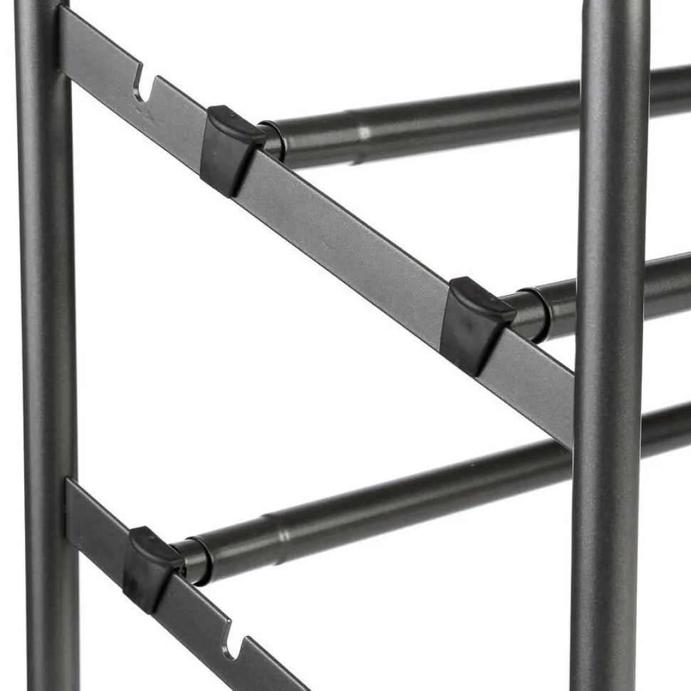 Stojak na buty- 10 par czarny, metalowy