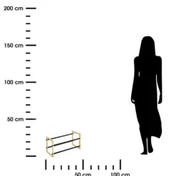 Stojak na buty drewniano-metalowy
