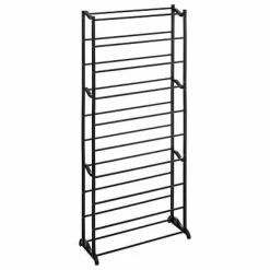 Stojak na buty metalowo-plastikowy czarny