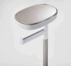 Stojak na papier i szczotkę toalet JJ biały/srebrny