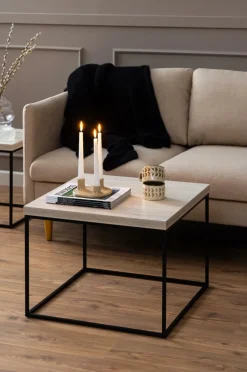 Stolik Barossa 60x60cm beżowy traweryn