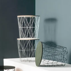 Stolik boczny Kumi naturalny/biały