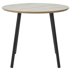 Stolik kawowy Aalst 55cm trawertyn/  czarny