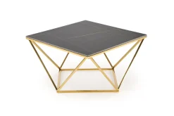 Stolik kawowy Artus złoty/czarny marmur