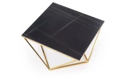 Stolik kawowy Artus złoty/czarny marmur