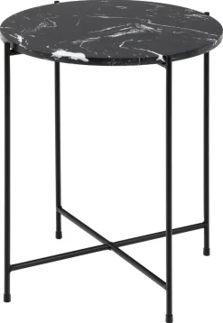 Stolik kawowy Avila wysoki czarny marmur