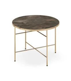 Stolik kawowy Azella ciemny marmur / złoty