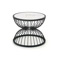 Stolik kawowy Bizerta biały marmur/