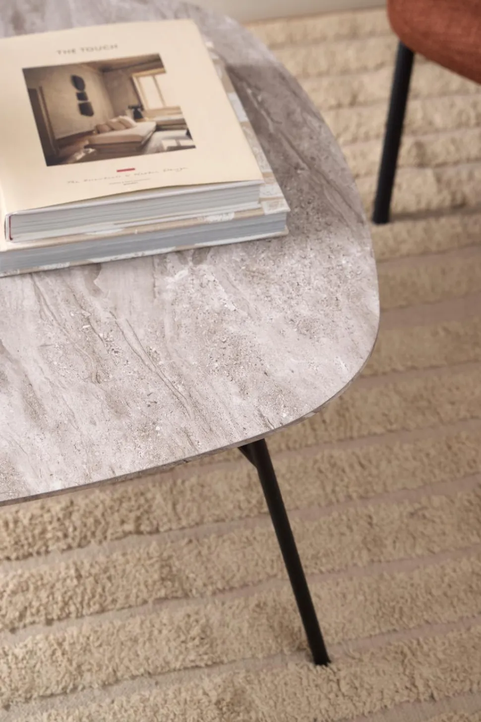 Stolik kawowy Caracas 90x90cm szary marmur