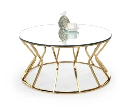 Stolik kawowy Finea L lustro / złoty
