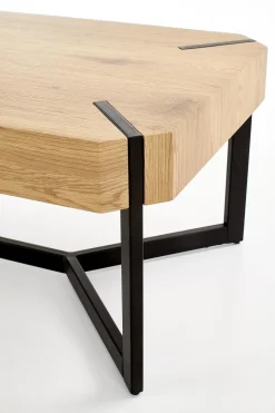 Stolik kawowy Frada dąb złoty/ czarny