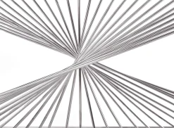 Stolik kawowy Infinity srebrny, szkło -