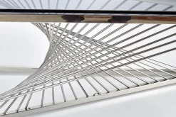 Stolik kawowy Infinity srebrny, szkło -