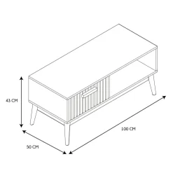 Stolik Kawowy Klaus naturalny