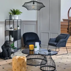 Stolik kawowy Kushi 90cm czarny