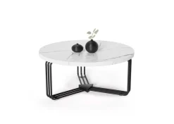 Stolik kawowy Lintica L biały marmur/