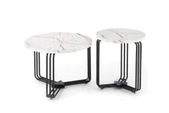 Stolik kawowy Lintica M biały marmur/
