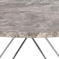 Stolik kawowy Prunus 80cm marmur szary/chrom