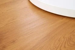 Stolik kawowy Pug biały / dąb złoty