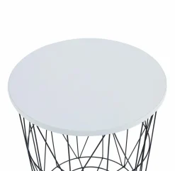 Stolik kawowy Salvatore biały/czarny stelaż