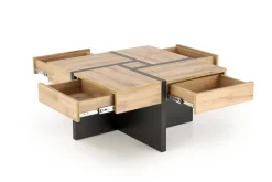 Stolik kawowy Sisel dąb craft/czarny