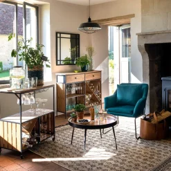 Stolik kawowy Siwan czarny/ mango