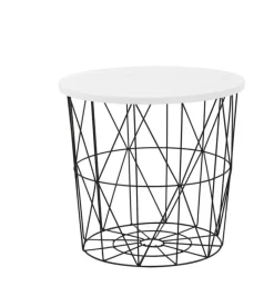 Stolik kawowy Skalba czarny, biały